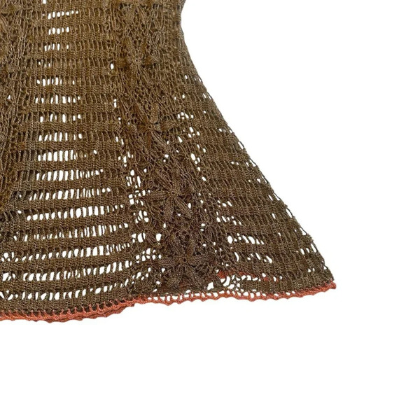 Letarte Handmade Metallic Dress Swim Cover Up Pullover Sheer Size Medium Women's - Picture 8 of 10